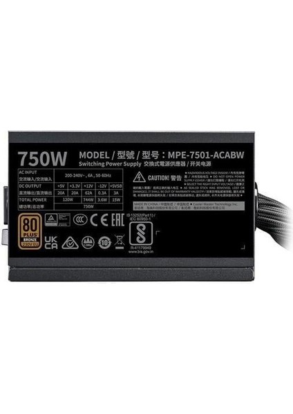 Coolermaster 750W 80+ Bronze TD500 V2 TD500V2-KGNN75-STU Gamıng Eatx Pc Kasası