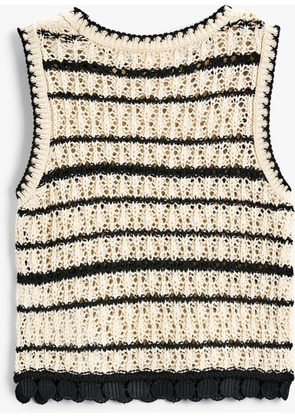 Crop Örgü Süveter Yuvarlak Yaka Kolsuz fiyatları