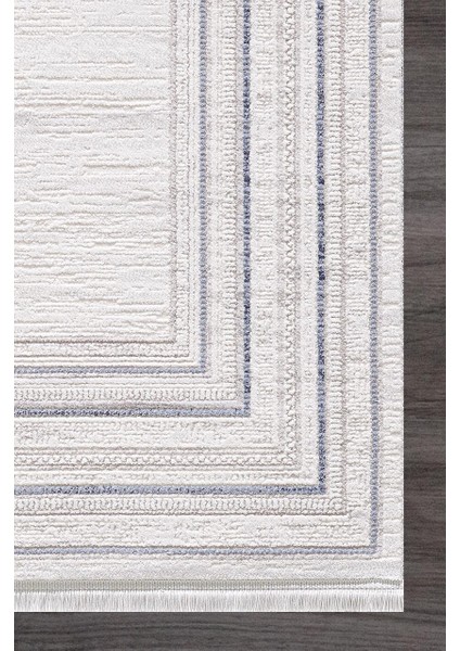 Romantik 02434b Gri Mavi Çizgi Desenli Halı fiyatları