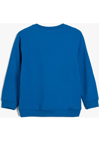 Sweatshirt Uzun Kollu Bisiklet Yaka Futbol Baskılı Şardonlu fiyatları