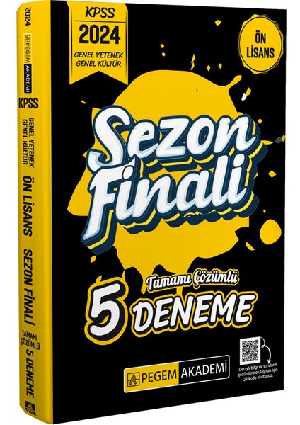Pegem Akademi 2024 KPSS Genel Yetenek Genel Kültür Ön Lisans Sezon Finali Tamam