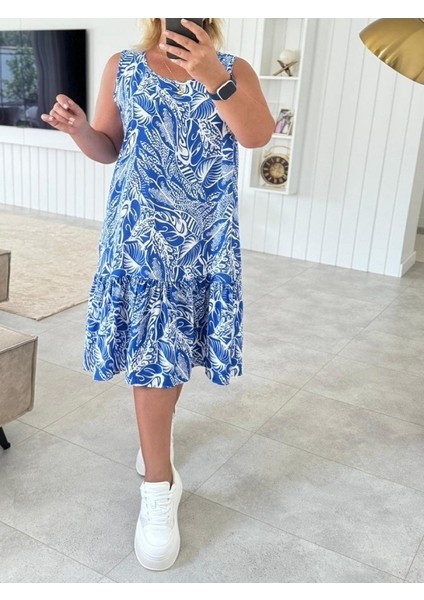 Eteği Fırfırlı Kalın Askılı Elbise modelleri