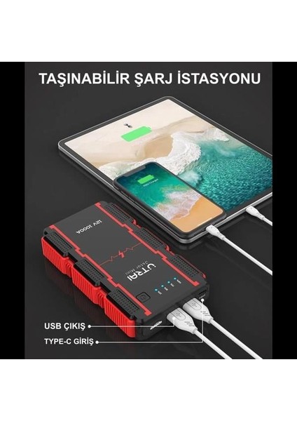 Utraı Jstar Mini 13000MAH Jump Starter Taşınabilir Akü Takviye Kiti (Js-Mını)