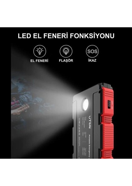 Utraı Jstar Mini 13000MAH Jump Starter Taşınabilir Akü Takviye Kiti (Js-Mını)