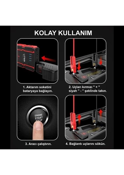 Utraı Jstar Mini 13000MAH Jump Starter Taşınabilir Akü Takviye Kiti (Js-Mını)