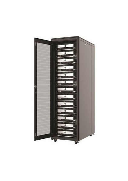 22U 600X1000MM Dikili Tip Siyah Kabinet Vega AG-VB22U6010S1 Cam Kapak modelleri