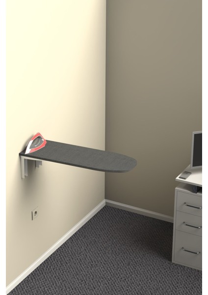 Şık duvara monte katlanır ütü masası, gri renk, Türkiye üretimi, ev kullanımı için ideal fiyatları