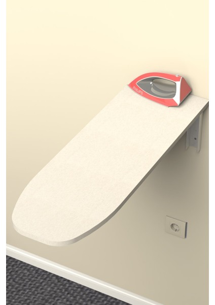 Şık duvara monte katlanır ütü masası, gri renk, Türkiye üretimi, ev kullanımı için ideal modelleri