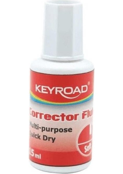 Sıvı Silici Daksil 1 Adet 15 ml Fırçalı Sıvı Düzeltici Daksil Okul Ofis Büro Fırça Uçlu Daksil