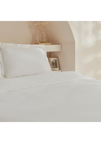 White Collection Ina Çift Kişilik Percale Nevresim Takımı Beyaz modelleri