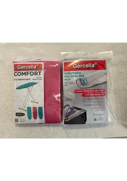 Pembe ve Beyaz Ütü Masası Kılıfı Koruyucu Pedi Renkli, Hafif ve Dayanıklı