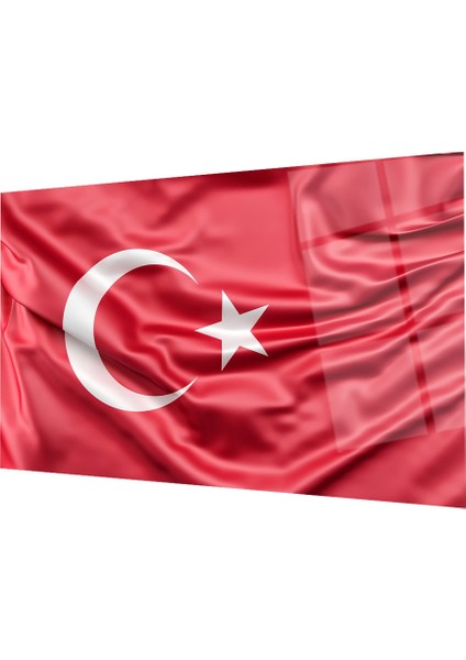 Kırmızı Dalgalı Türk Bayrağı Cam Tablo Red Wavy Turkish Flag Glass Painting fiyatları