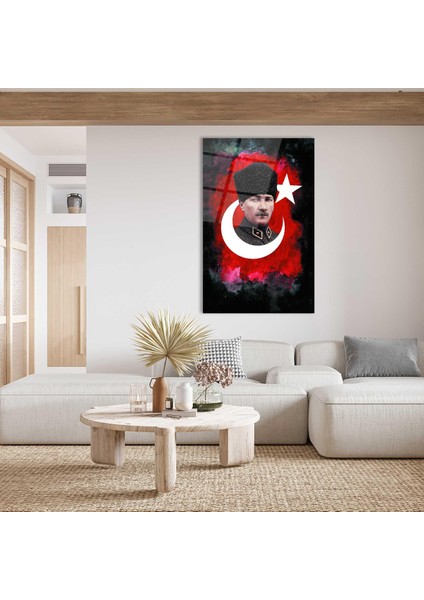 Atatürk Silüet Cam Tablo