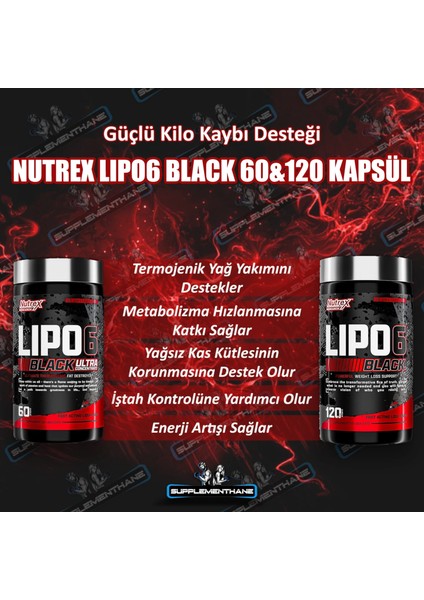 Lipo 6 Black Ultra Fat Burner 60 Cap + Lipo 6 Black 120 Cap Definasyon