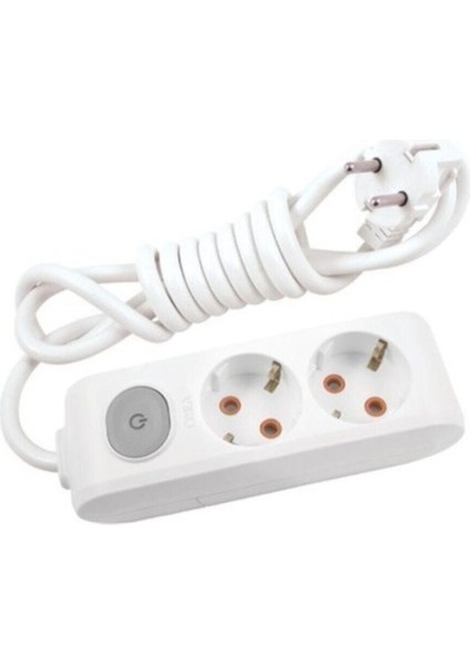 Uzatma Ikili Anahtarlı 2 Metre Grup Priz