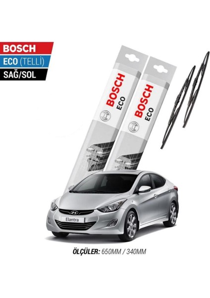 Hyundai Elantra 2013 Model Silecek Takımı Bosch Eco (Telli)