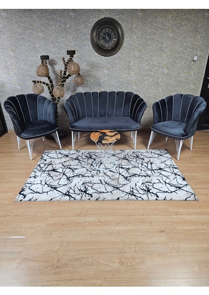 Beyaz Boyalı Tel Ayak Papatya Çay Seti Koltuk Takımı , Balkon,Ofis, Cafe Koltuk Takımı fiyatları