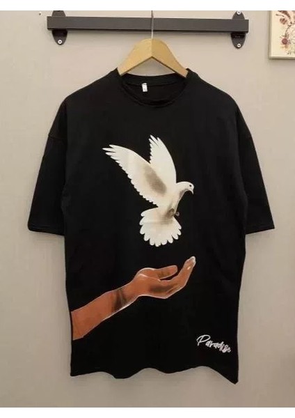 Dijital Baskılı T-Shirt - Siyah