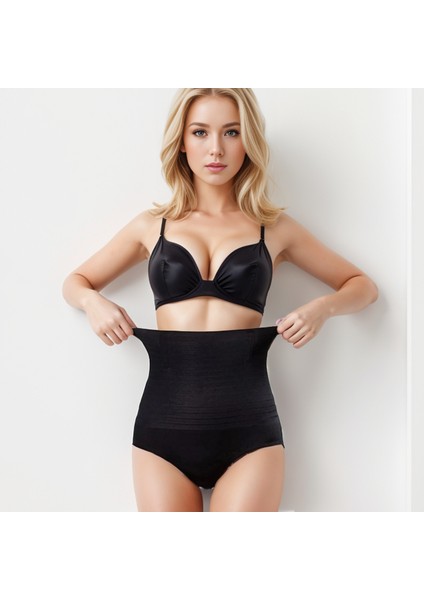 Balenli Yüksek Bel Iz Yapmaz-Dikişsiz-Lazer Kesim Buz Ipek Push-Up Etkili Vücut Şekillendirici Korse