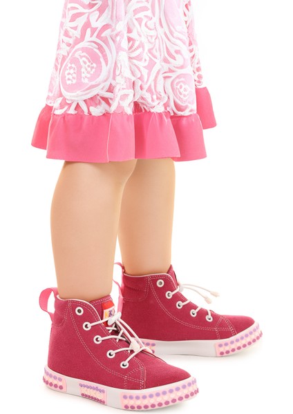 Gamel Günlük Lastikli Kız Bebek Bot Ayakkabı Fuşya