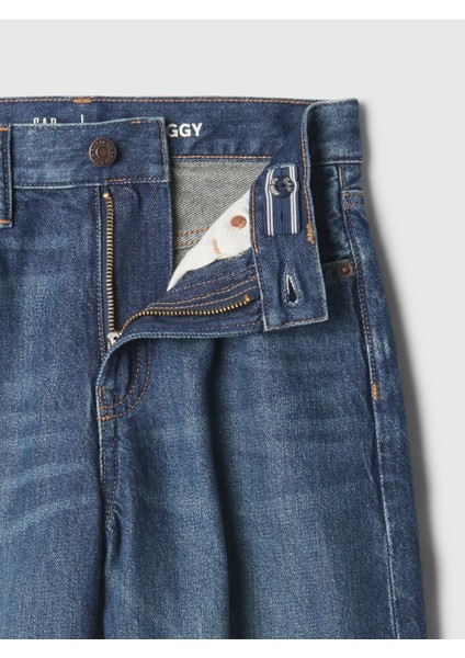 Erkek Çocuk Lacivert Baggy Jean Pantolon modelleri