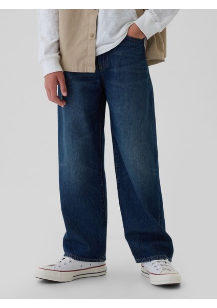 Erkek Çocuk Lacivert Baggy Jean Pantolon indirimleri