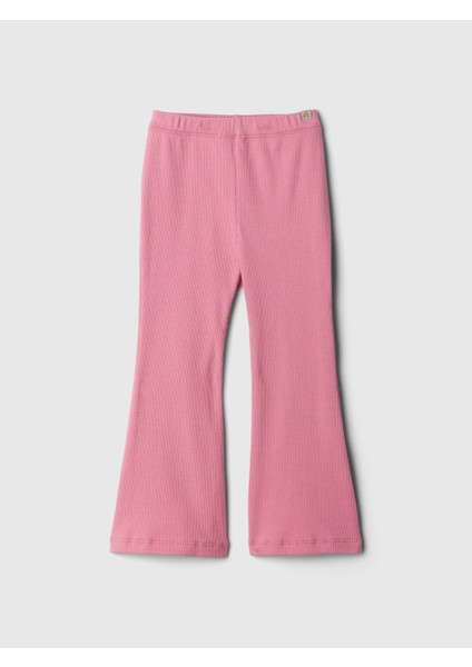 Kız Bebek Pembe Mix & Match Fitilli Flare Legging Tayt