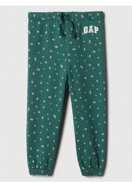 Kız Bebek Yeşil Gap Logo Fleece Jogger Eşofman Altı