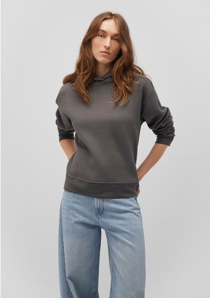 Kapüşonlu Antrasit Sweatshirt 1S10191-86560 fiyatları