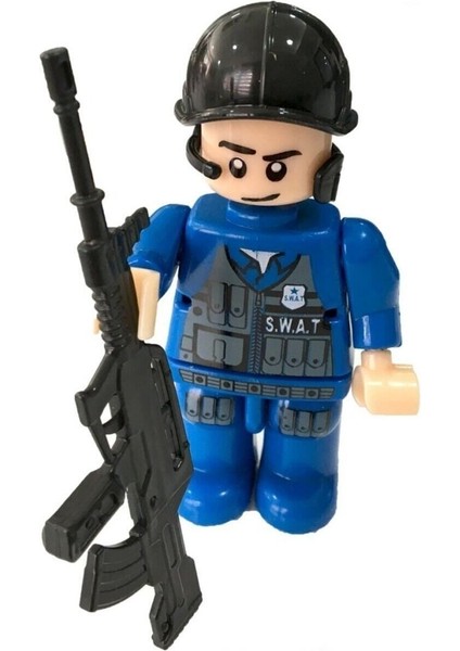 Özel Kuvvetler Mini Polis Figür Seti Minifigür Yapı 8 cm