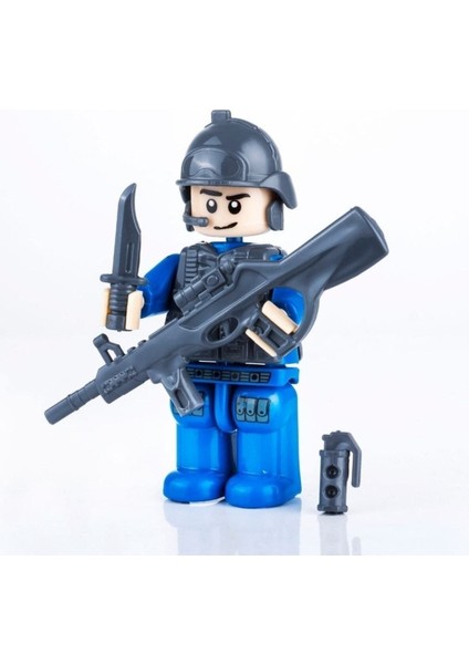 Özel Kuvvetler Mini Polis Figür Seti Minifigür Yapı 8 cm