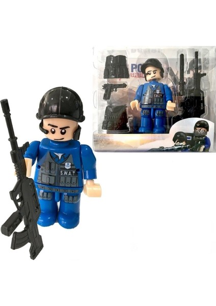 Özel Kuvvetler Mini Polis Figür Seti Minifigür Yapı 8 cm