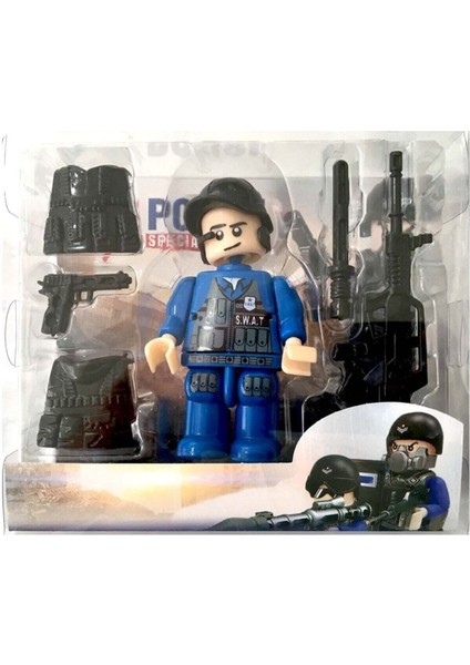 Özel Kuvvetler Mini Polis Figür Seti Minifigür Yapı 8 cm