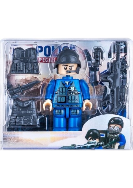 Özel Kuvvetler Mini Polis Figür Seti Minifigür Yapı 8 cm