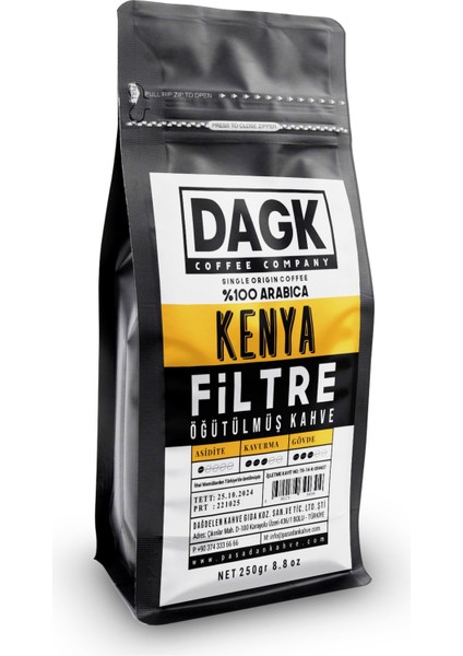 Filtre Kahve Kenya 250 gr Öğütülmüş