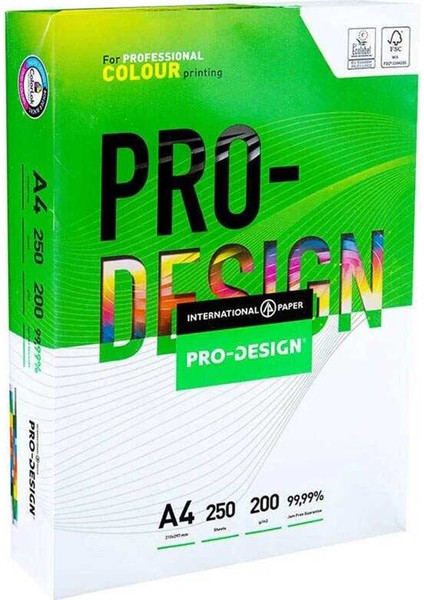 Pro-Design A4 250 gr 250 Yaprak Beyaz Fotokopi Kağıdı