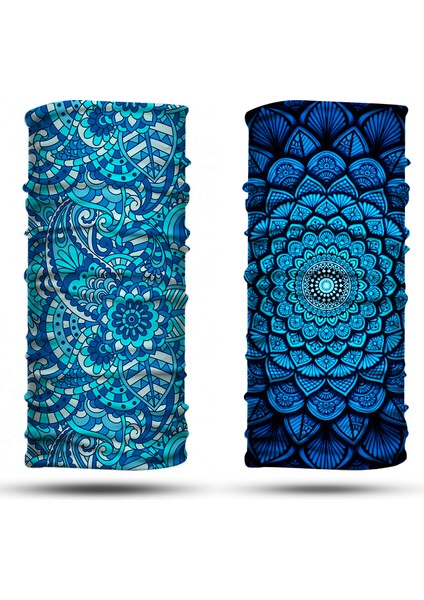 2'li Set Bandana Erkek Bandana Kadın Bandana Motosiklet Bandana Boyunluk Balaklava Outdoor Maske