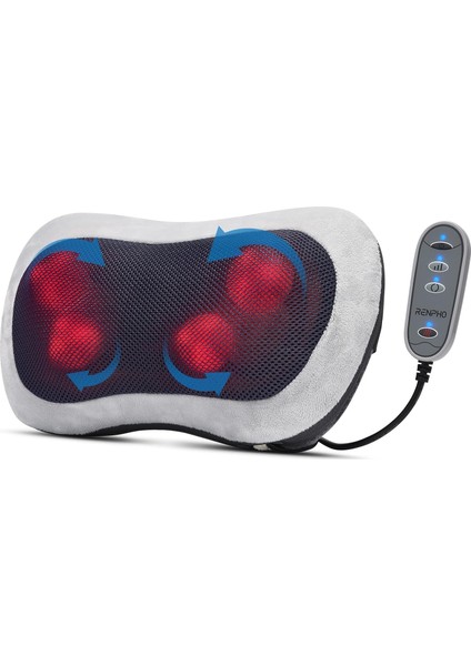 Masaj Yastığı, Boyun, Omuzlar ve Sırt Için Derin Masajlı Shiatsu Servikal Masaj Yastığı