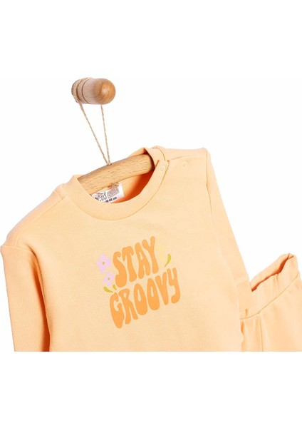 HelloBaby Basic Kız Yazı Baskılı Eşofman Takımı Kız Bebek