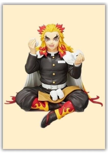 Demon Slayer Anime Rengoku Onigiri Duvar Posteri - Çerçevesiz