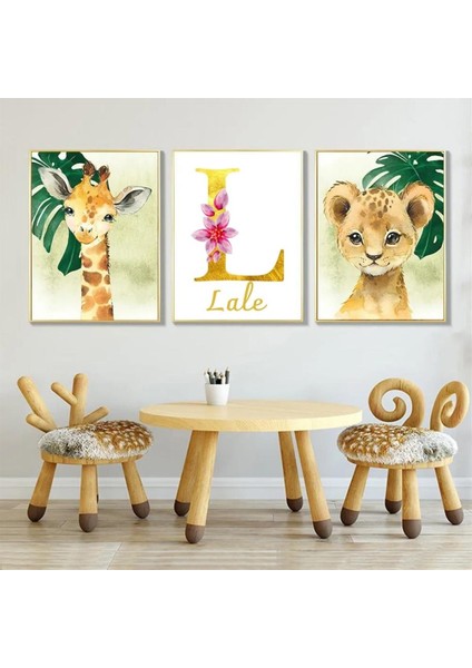 Kişiye Özel Çocuk Odası Için 3 Lü Duvar Posteri- Çerçevesiz