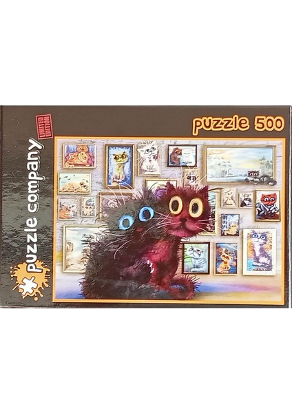 Kedi Temalı 500 Parça Mini Puzzle Minyatür Puzzle Serisi