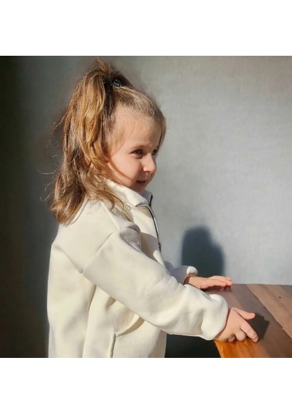 Unisex Fermuarlı Dik Yaka Kanguru Cepli Çocuk Çocuk Sweatshirt indirimleri