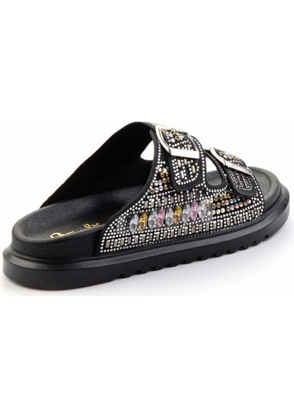Siyah Taşlı Kadın Terlik K04545005087 fırsatları