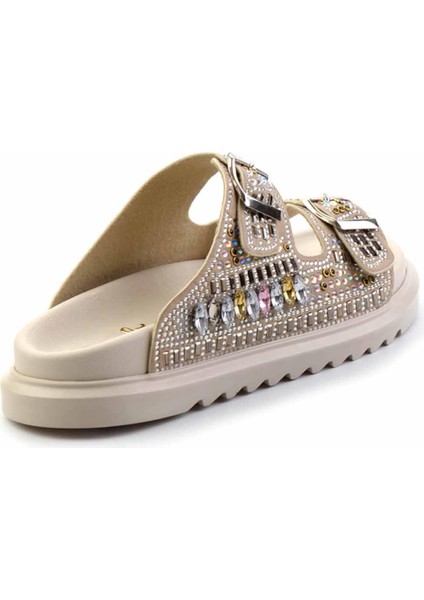 Bej Taşlı Kadın Terlik K04545005087 fırsatları