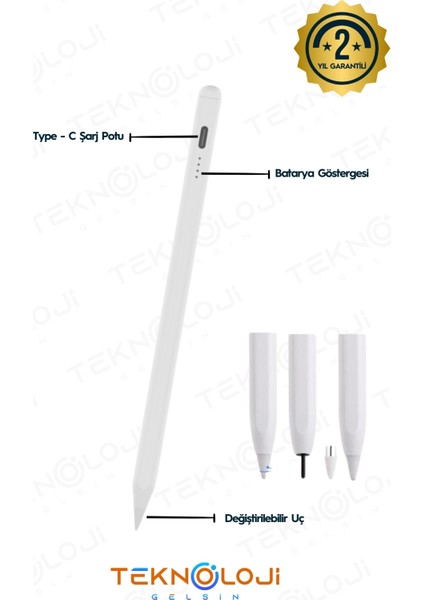 Stylus Pen Dokunmatik Tablet Kalemi Ios Android Windows Uyumlu