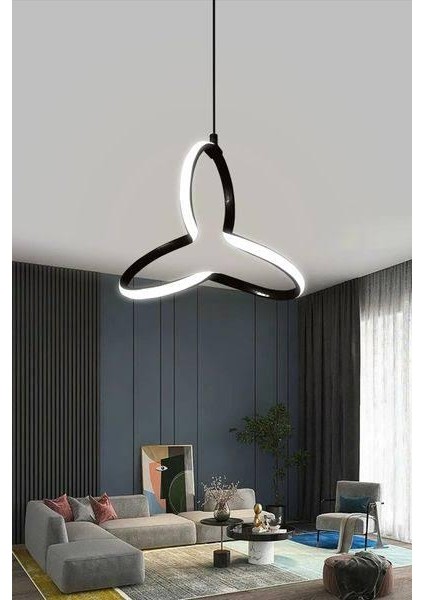 Avize – Venta Led Model – Siyah Kasa - Beyaz Işık