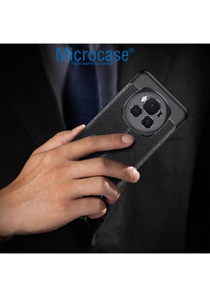Honor Magic 6 Pro 5g Leather Serisi Deri Efekt Silikon Kılıf - Siyah AL3337 modelleri