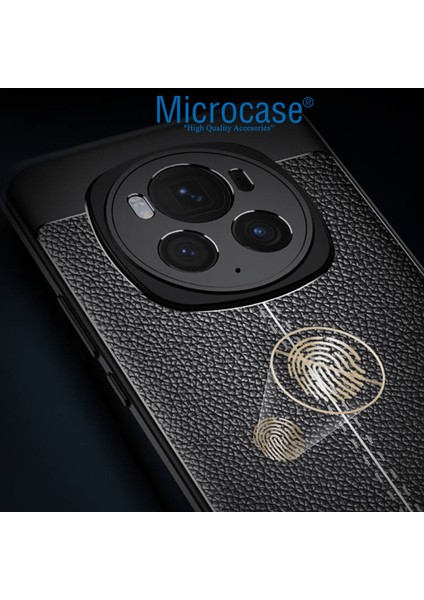 Honor Magic 6 Pro 5g Leather Serisi Deri Efekt Silikon Kılıf - Siyah AL3337 fırsatları