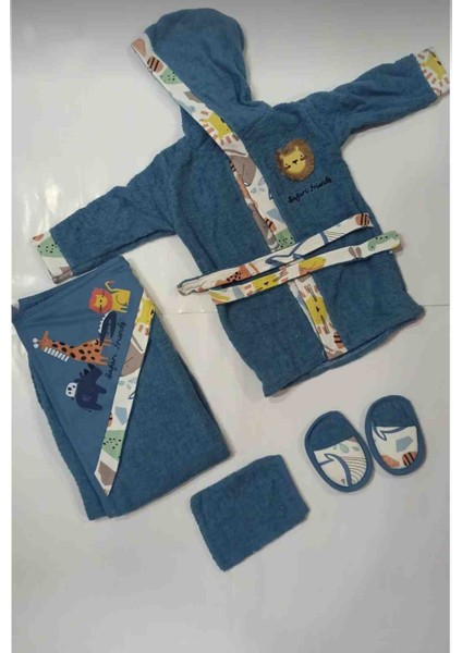 Kutulu Bebek Bornoz Takımı Havlu